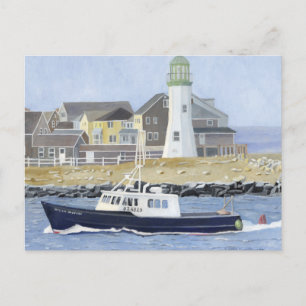 Lobster Boat Scituate Harbour Postcard