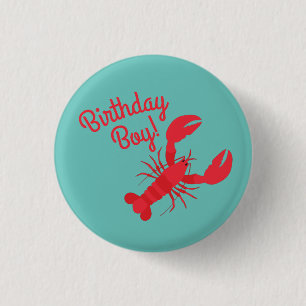 Lobster Boil Birthday Party Cute Kids 3 Cm Round Badge