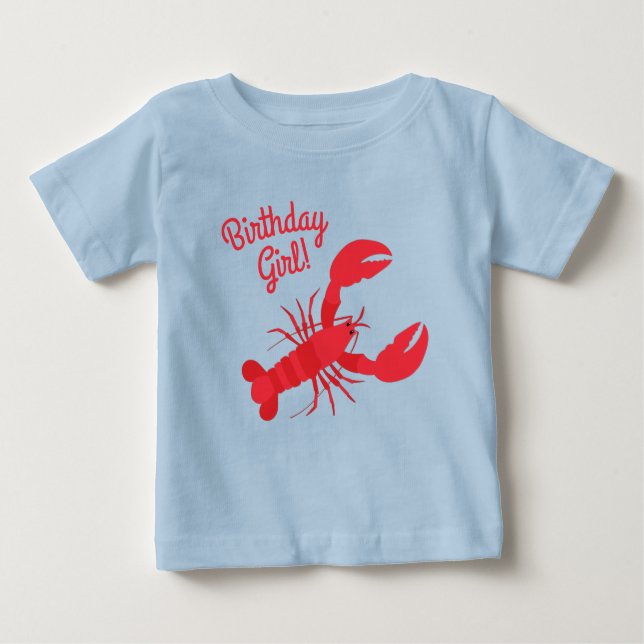 Lobster Boil Birthday Party Cute Kids Baby T-Shirt (Front)