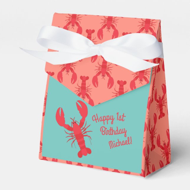 Lobster Boil Birthday Party Favour Box (Front Side)