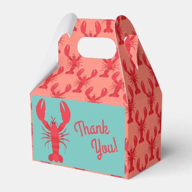 Lobster Boil Birthday Party Favour Box (Back Side)