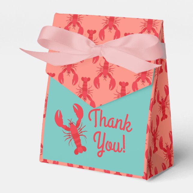 Lobster Boil Birthday Party Favour Box (Front Side)