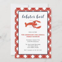 Lobster boil Family reunion Invitation