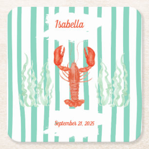 Lobster Boil Paper Coaster – Seafood Party Decor