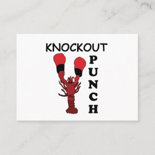 Lobster Boxing Knockout Punch  Business Card
