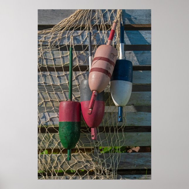 Lobster Buoys Poster (Front)