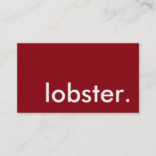 lobster. business card