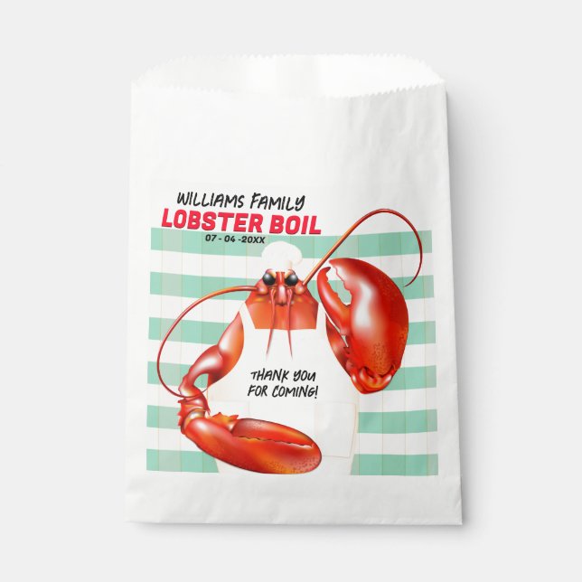Lobster Chef Seafood Event Favour Bag (Front)