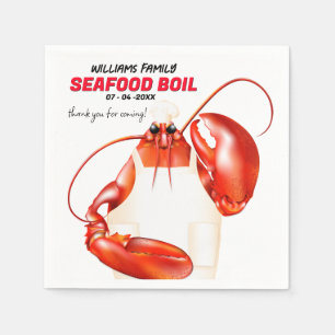 Lobster Chef Seafood Event Napkin