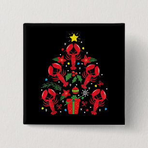 Lobster Christmas Ornament Tree Funny Xmas Gift 15 Cm Square Badge