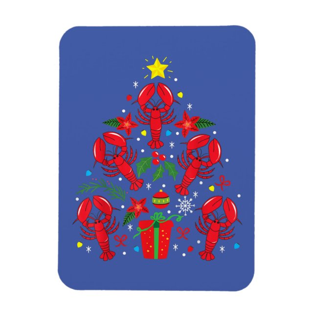 Lobster Christmas Ornament Tree Funny Xmas Gift Magnet (Vertical)