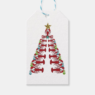 Lobster Christmas  tree cute party ugly   gift tag