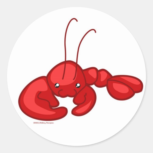 Lobster Classic Round Sticker (Front)