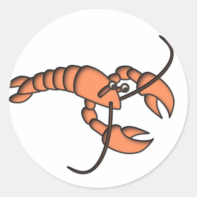 lobster classic round sticker (Front)