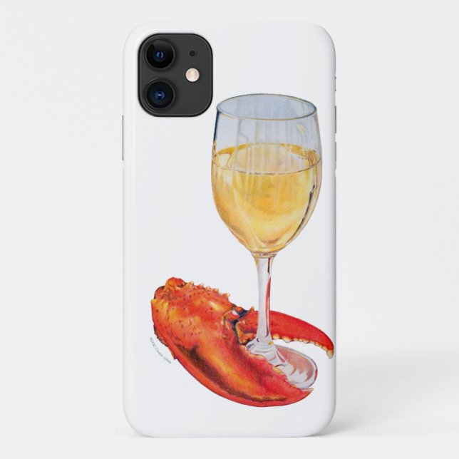 Lobster Claw and Wine Glass Phone Case (Back)