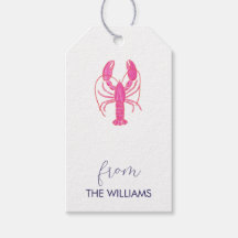 Lobster Coastal Chic Custom Gift Tags