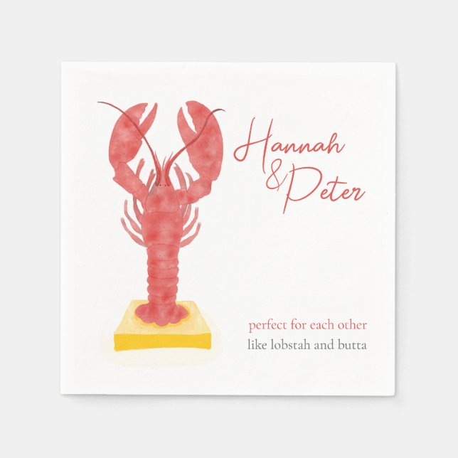 Lobster cocktail napkins (Front)