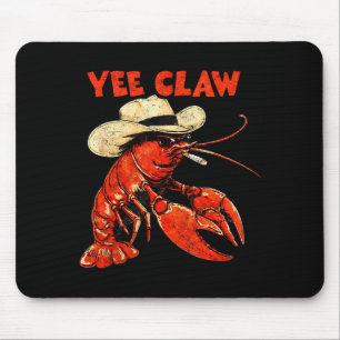 Lobster cowboy trendy yee claw funny lobster mouse pad
