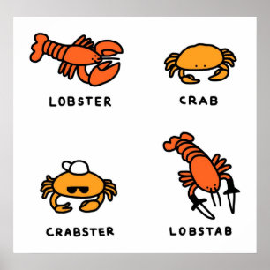 Lobster + Crab Poster