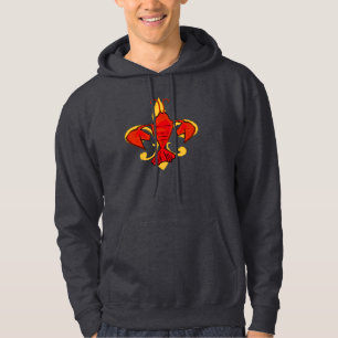Lobster, Crawfish Fleur De Lis Hoodie