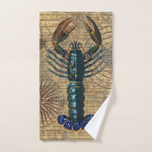 Lobster Crawfish Shellfish Seafood Ocean Bath Towel Set