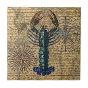 Lobster Crawfish Shellfish Seafood Ocean Ceramic Tile