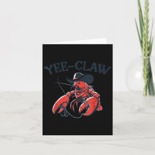 Lobster Crayfish Yee Claw Funny Crawfish Pun Men W Card