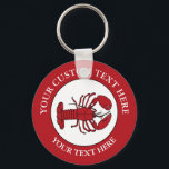 Lobster Custom Text Logo Icon Key Ring<br><div class="desc">Lobster Custom Text Logo Icon</div>