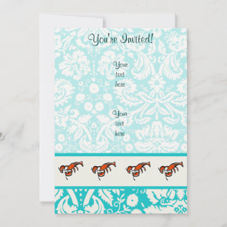Lobster; Cute Invitation