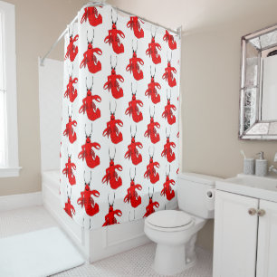 Lobster Design Shower Curtain