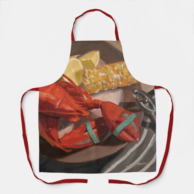 Lobster Dinner All-Over Print Apron (Front)