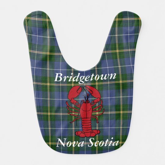 Lobster feast Bridgetown Nova Scotia tartan bib
