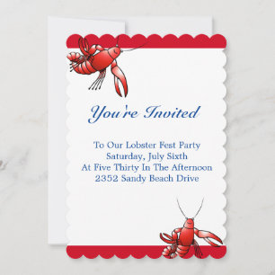 Lobster Fest Party Invitation