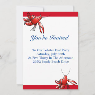 Lobster Fest Party Invitation