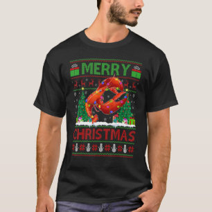 Lobster Fish   Xmas Tree Ugly Santa Lobster Christ T-Shirt