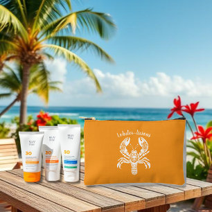 Lobster-Fisherman Core-Hawaiian-Orange Accessory Pouch