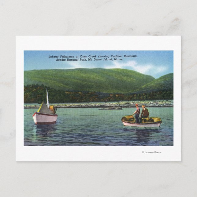 Lobster Fishermen on Otter Creek Hard at Work Postcard (Front)