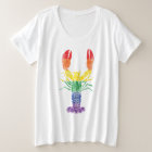 Lobster Graphic with Pride Rainbow Stripes