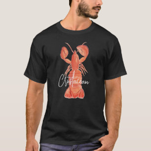 Lobster Hand Painted Crawfish Crustacean  T-Shirt