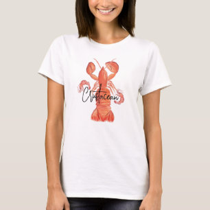 Lobster Hand Painted Crawfish Crustaceans  T-Shirt