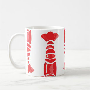 Lobster Illustration: Watercolor Seamless Backgrou Coffee Mug