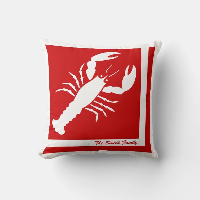 Lobster Image Personalised American MoJo Pillow (Front)