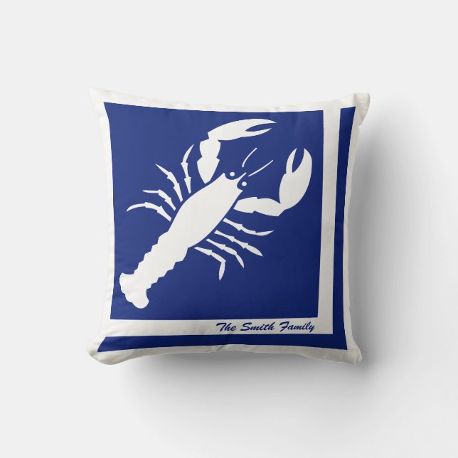 Lobster Image Personalised American MoJo Pillow (Front)