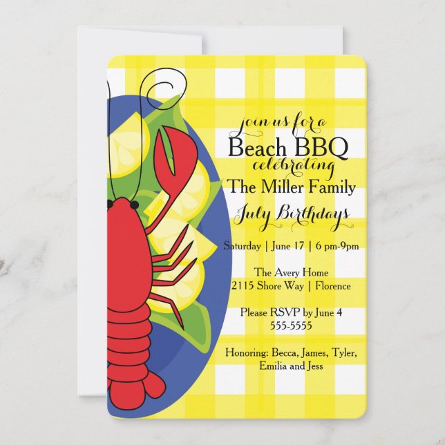 Lobster Invitation (Front)