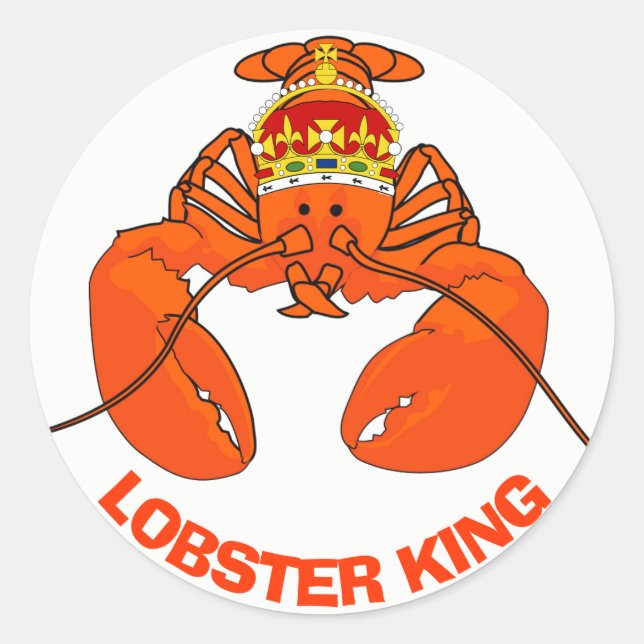 Lobster Kings Classic Round Sticker (Front)