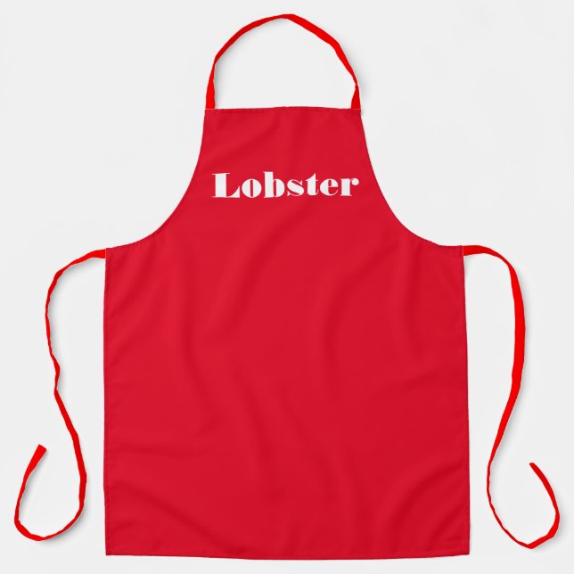 Lobster Logo  Red  Apron (Front)