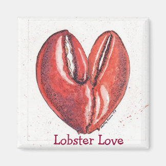 Lobster Love Square Magnet