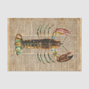 Lobster Mediterranean Sealife Vintage Artwork Tissue Paper
