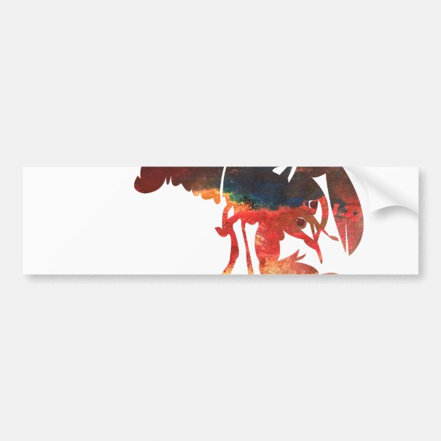 Lobster Mixed Media Collage Bumper Sticker (Front)