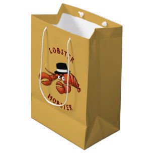 Lobster Mobster 🦞 Wide-Eyed Cute Cartoon Gangster Medium Gift Bag